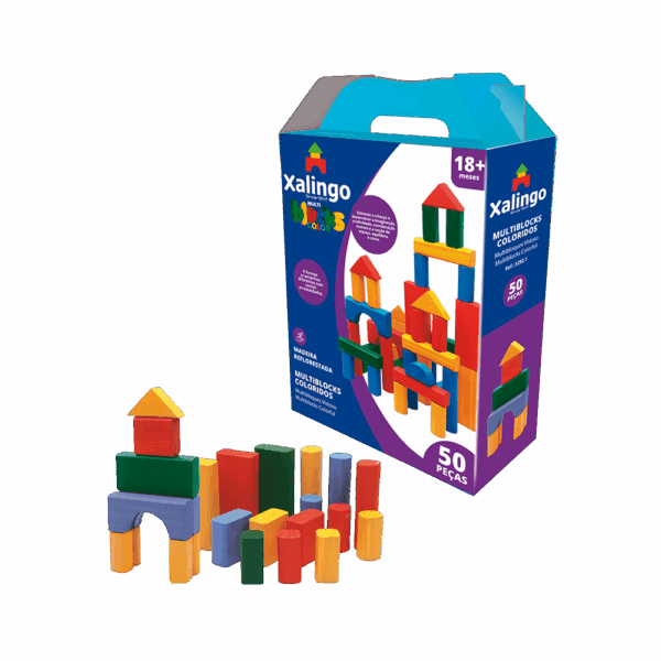 Xalingo Multibloques Colores x 50 piezas